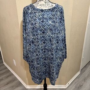 Blue Patterned‎ Women's Tunic